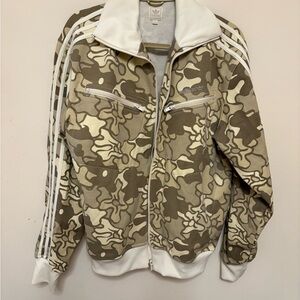 Vintage 2007 Adidas Originals Camo Floral Track Jacket Earth Tones Sz L